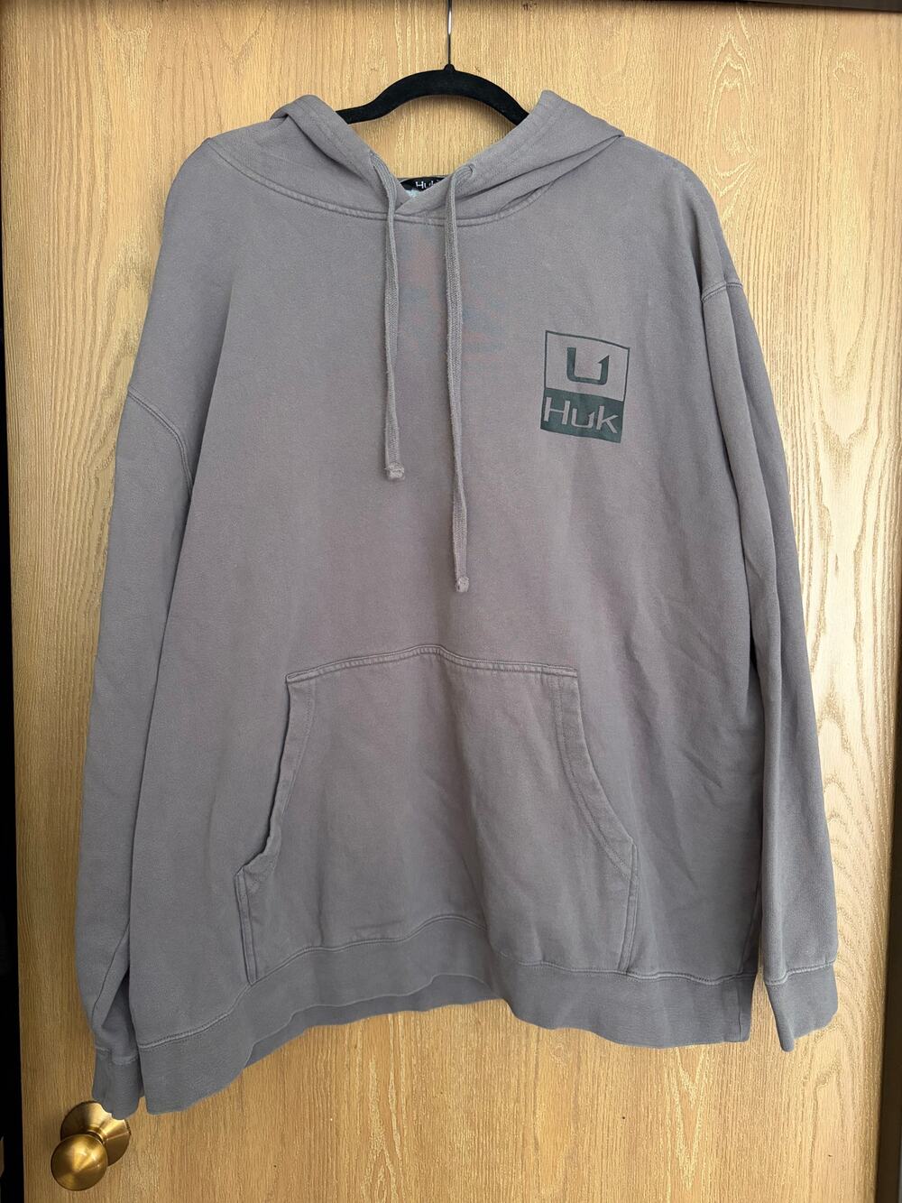 Huk Performance Gray Pullover Hoodie Sweatshirt Mens XXL
